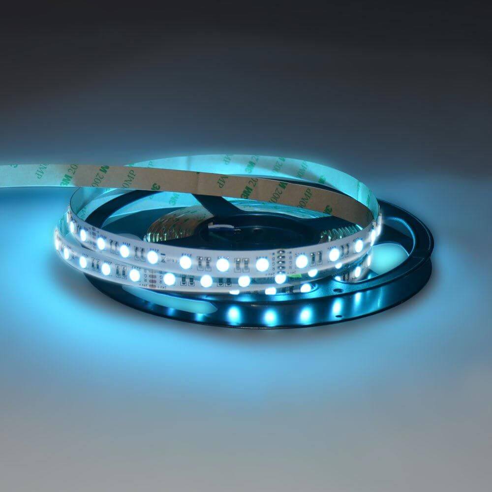 5m LED Strip 19, 2 W/M RGB + Warm White 24V IP63