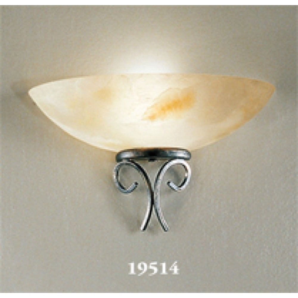 Diana Wandleuchte Halbschale Schwarz-Gold-Silber 18cm