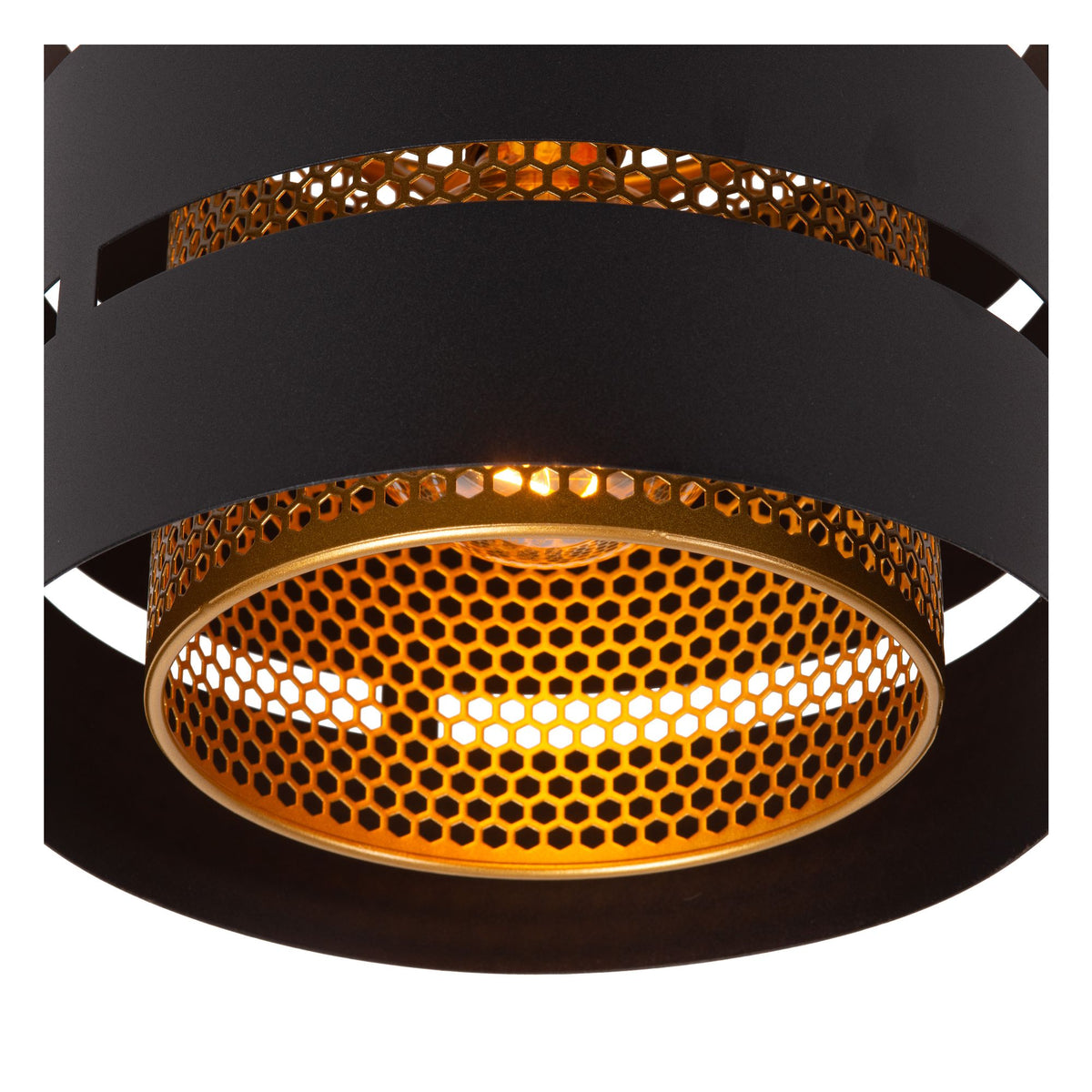 Plafoniera Rosas a 1 luce, forma a tamburo Ø26 cm Nero (3)