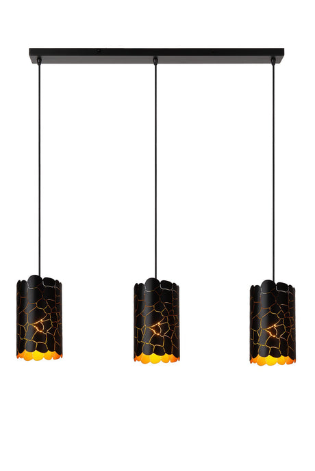Pendelleuchte Almelo 3-flammig Giraffenmotiv Schwarz, Gold (2)