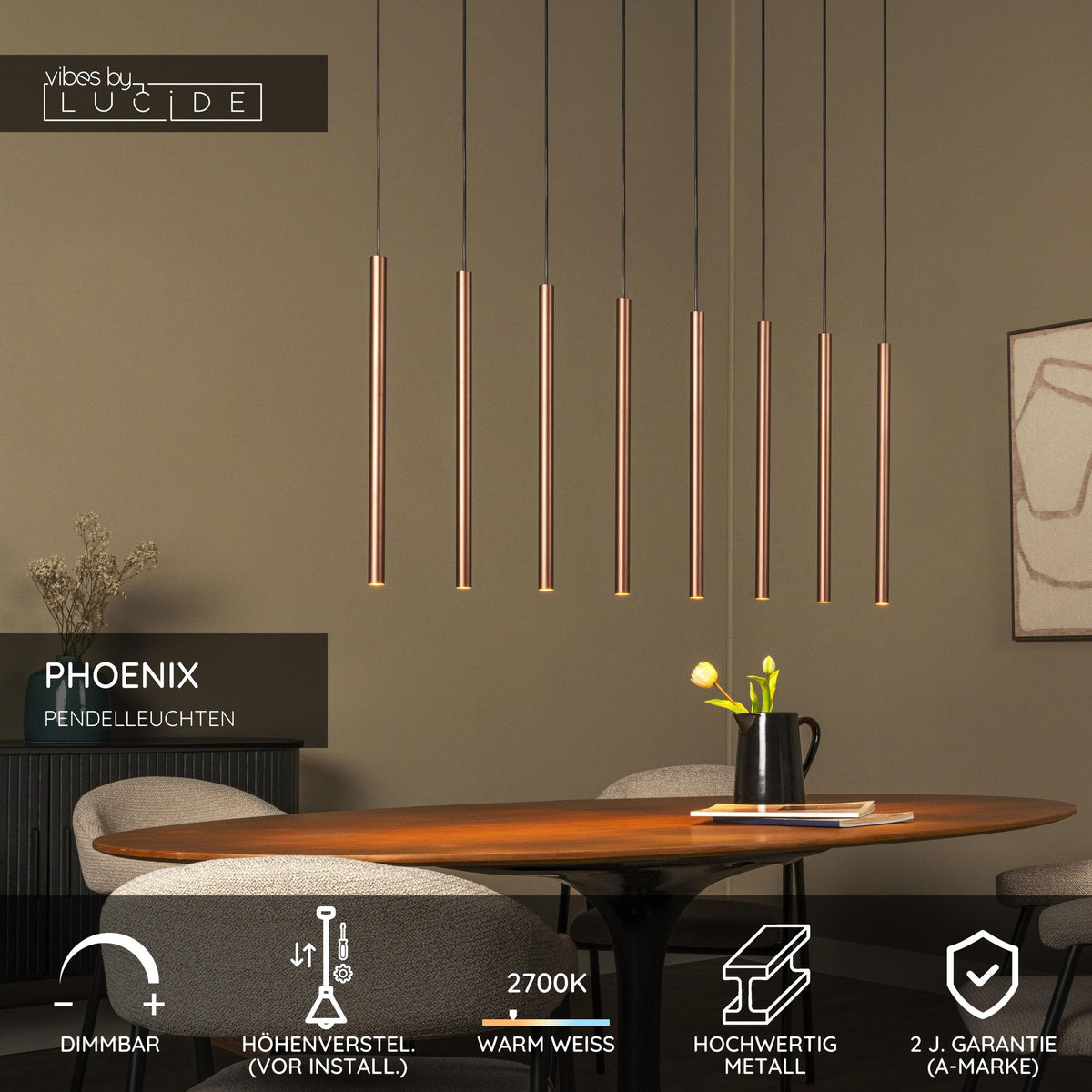 LED-Pendelleuchte Phoenix 8-flammig dimmbar (4)