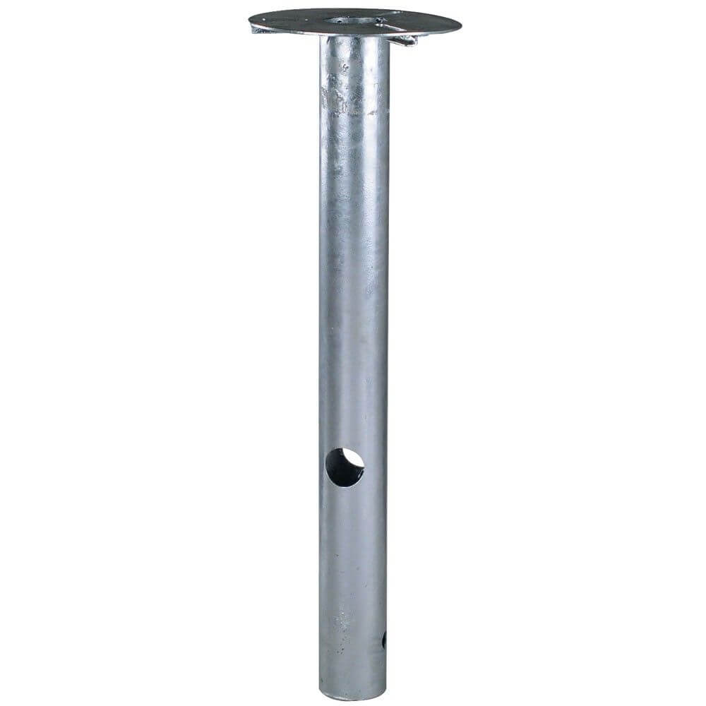 Base Zubehör Außen Zink aus verzinktem Stahl für Gartenleuchten, wetterbeständig und robust.