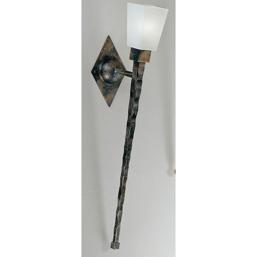 Antico Fackel Wandleuchte 58cm mit elegantem Design und moderner Glasabdeckung.