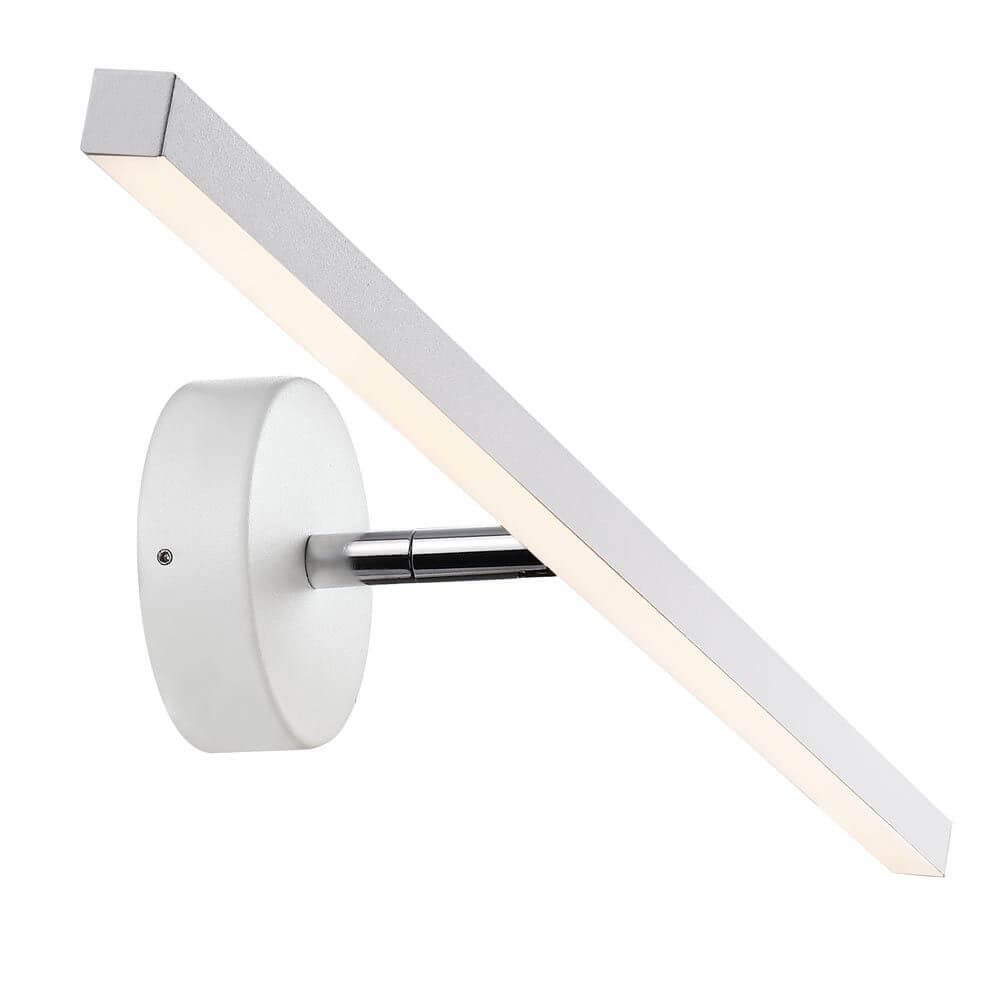 IP S13 LED Wandleuchte Weiß an der Wand montiert mit modernen Design und warmem Licht.