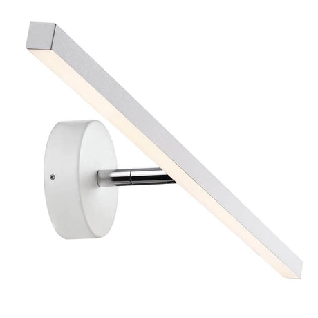 IP S13 LED wall light white mounted on the wall with modern design and warm light.