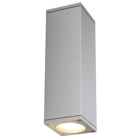 Theo Up & Down Wall Lights Corner Silver Gu10 Max