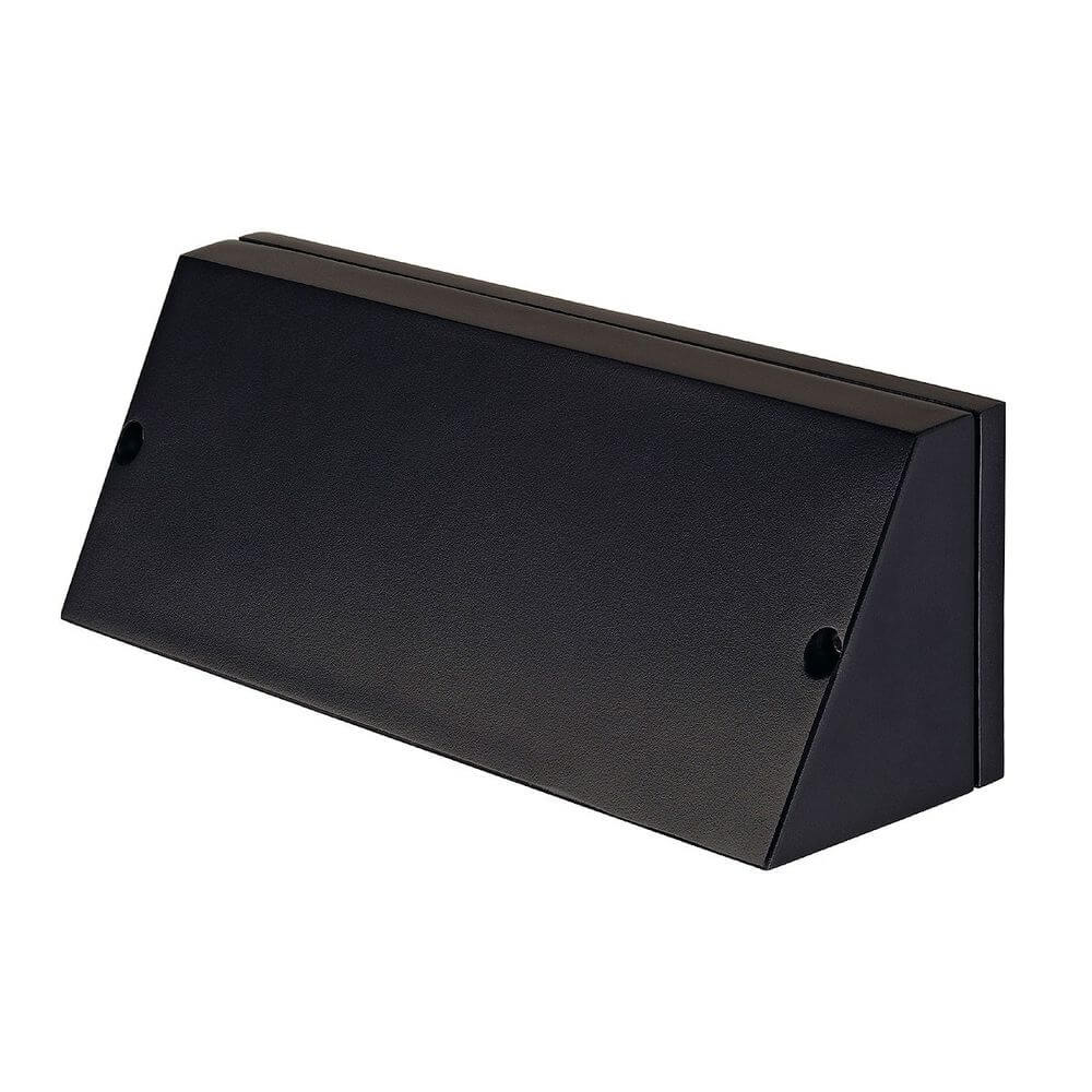 PEMA Square Wandleuchte schwarz E27 max. 15W - moderne Wandleuchte aus Aluminium und Glas für den Außenbereich.