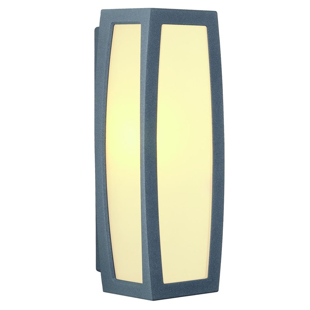 Meridian Box Wandleuchte anthrazit E27 max. 20W mit Sensor in modernem Design.