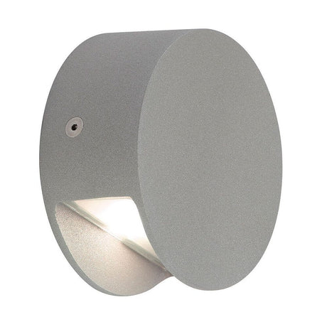 Pema LED Wandleuchte Silbergrau, moderne Aluminium-Wandlampe für außen, warmweiß, IP44