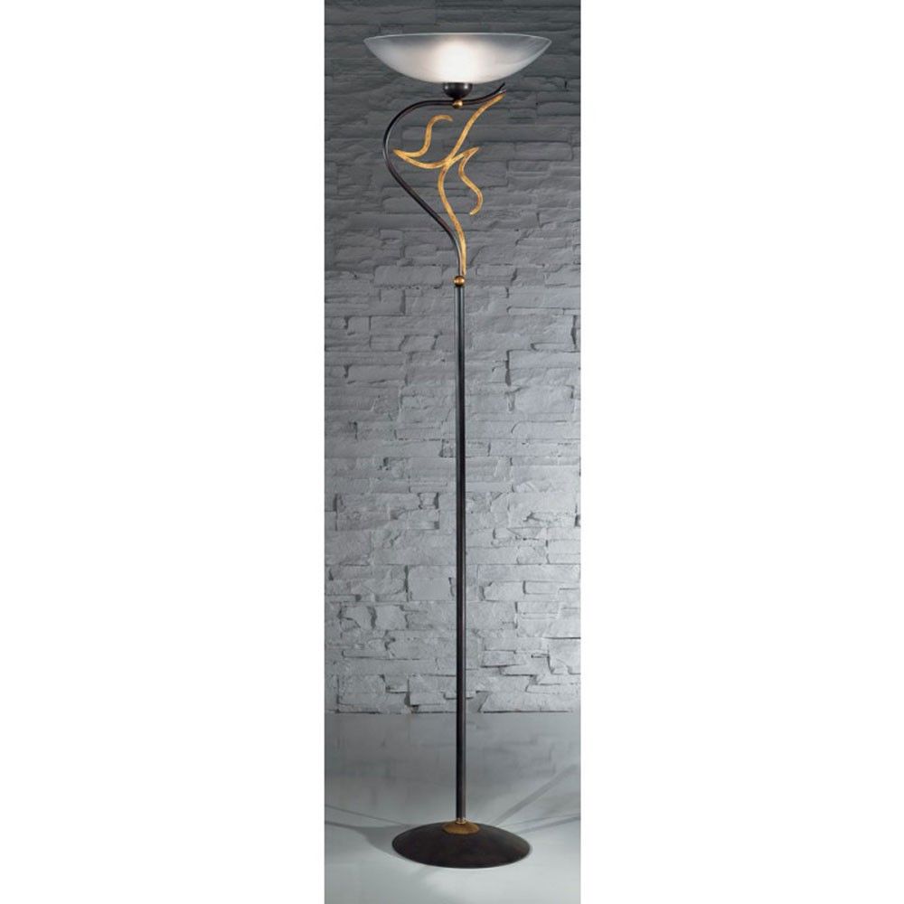 Amabile Stehleuchte Glas Ø 40cm mit elegantem Design und Glaslampenschirm, ideal für stilvolle Wohnräume.