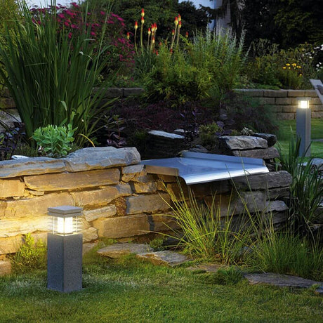 Arrock Granite 40 Stehleuchte Granit salt & pepper E27 max. 15W für stilvolle Gartenbeleuchtung im Außenbereich