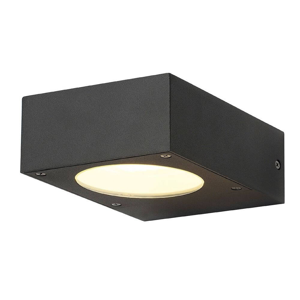 Quadrasyl Wandleuchte WL 15 eckig anthrazit GX53 max. 11W, quadratische Wandleuchte aus lackiertem Aluminium.