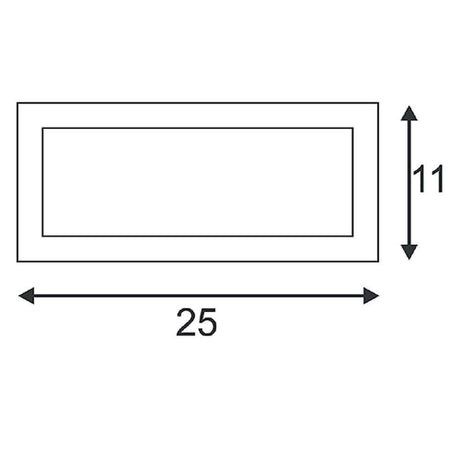 Box-L E27 Wandleuchte eckig weiß E27 max. 18W, rechteckig, 25 x 11 cm