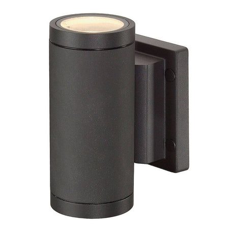 Ny Myra Up & Down væglampe antracit 2xGU10 max. 2x35W IP55 set fra siden af lyset