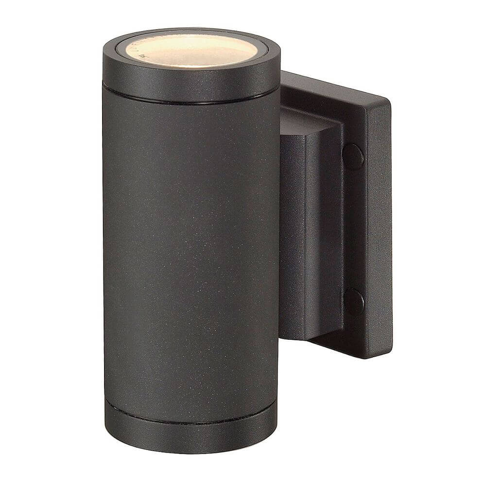 New Myra Up & Down Wandleuchte anthrazit 2xGU10 max. 2x35W IP55 seitliche Ansicht der Leuchte
