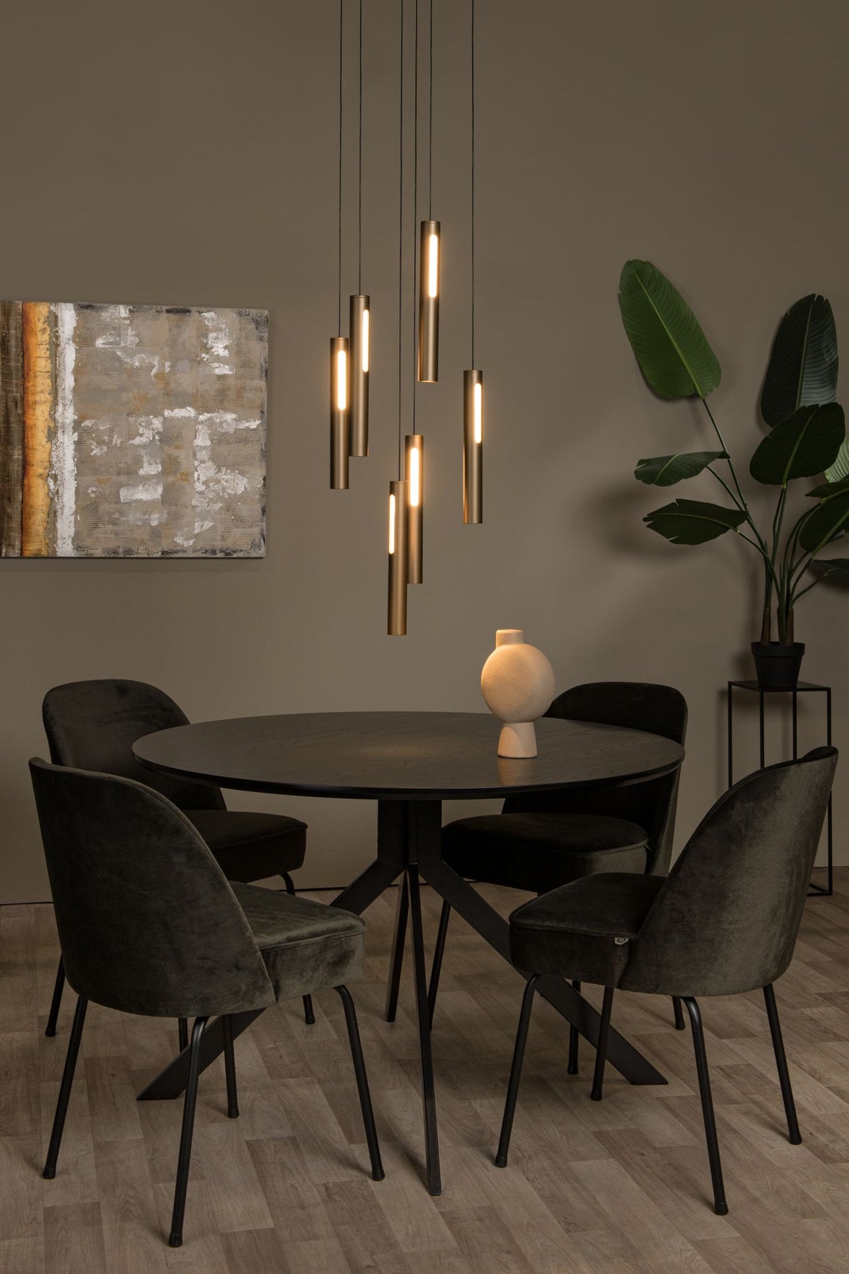 LED-Pendelleuchte Griffith 6-flammig CCT dimmbar Bronze (1)