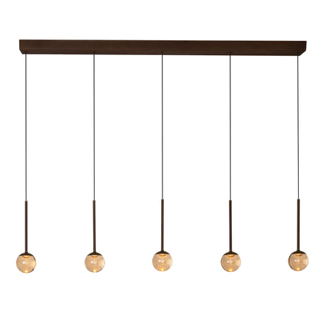 LED-Pendelleuchte Calina 5-flammig mit einstellbarer Lichtfarbe rechteckig (1)
