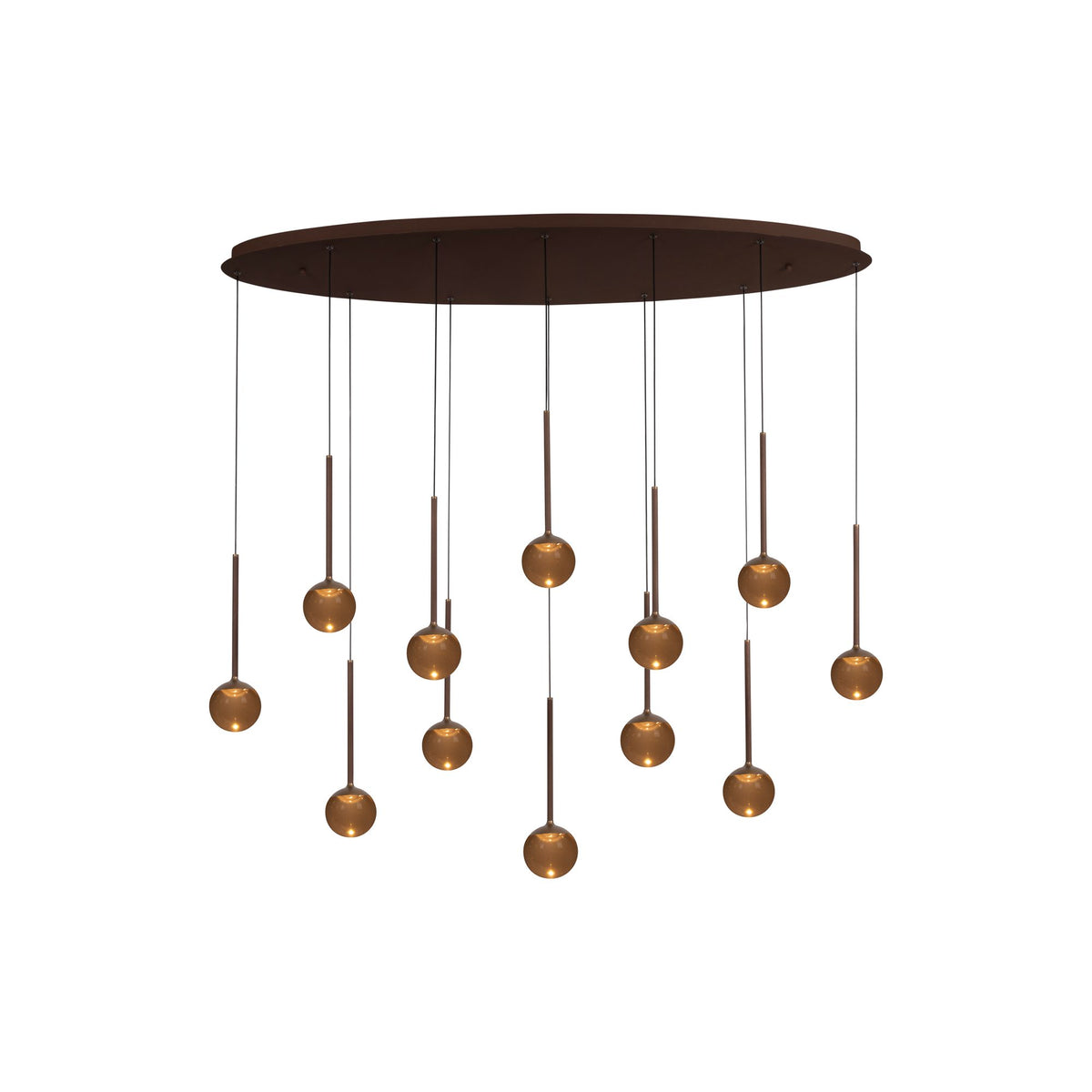 LED-Pendelleuchte Calina oval 12-flammig dimmbar mit einstellbarer Lichtfarbe (1)