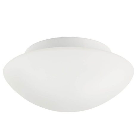 Plafonnier Ufo blanc de Nordlux, élégant plafonnier en verre blanc mat, idéal pour l’entrée et le couloir.