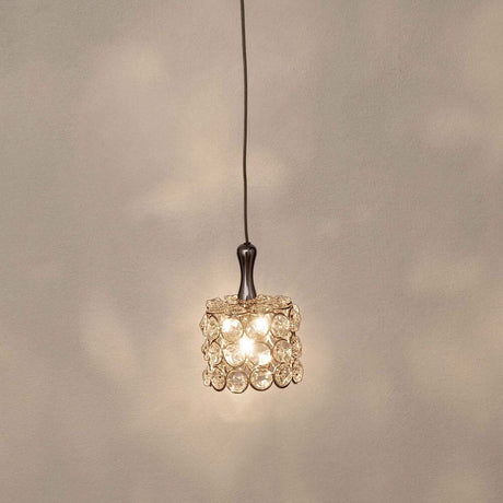 Lámpara colgante redonda de metal cromado-vidrio de cristal plata-transparente, elegante y moderna iluminación de techo con luz brillante.