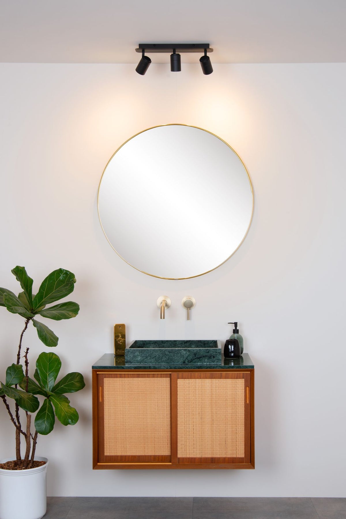 LED-Bad-Deckenspot Lennert 3-flammig dimmbar IP44 Schwarz (1)