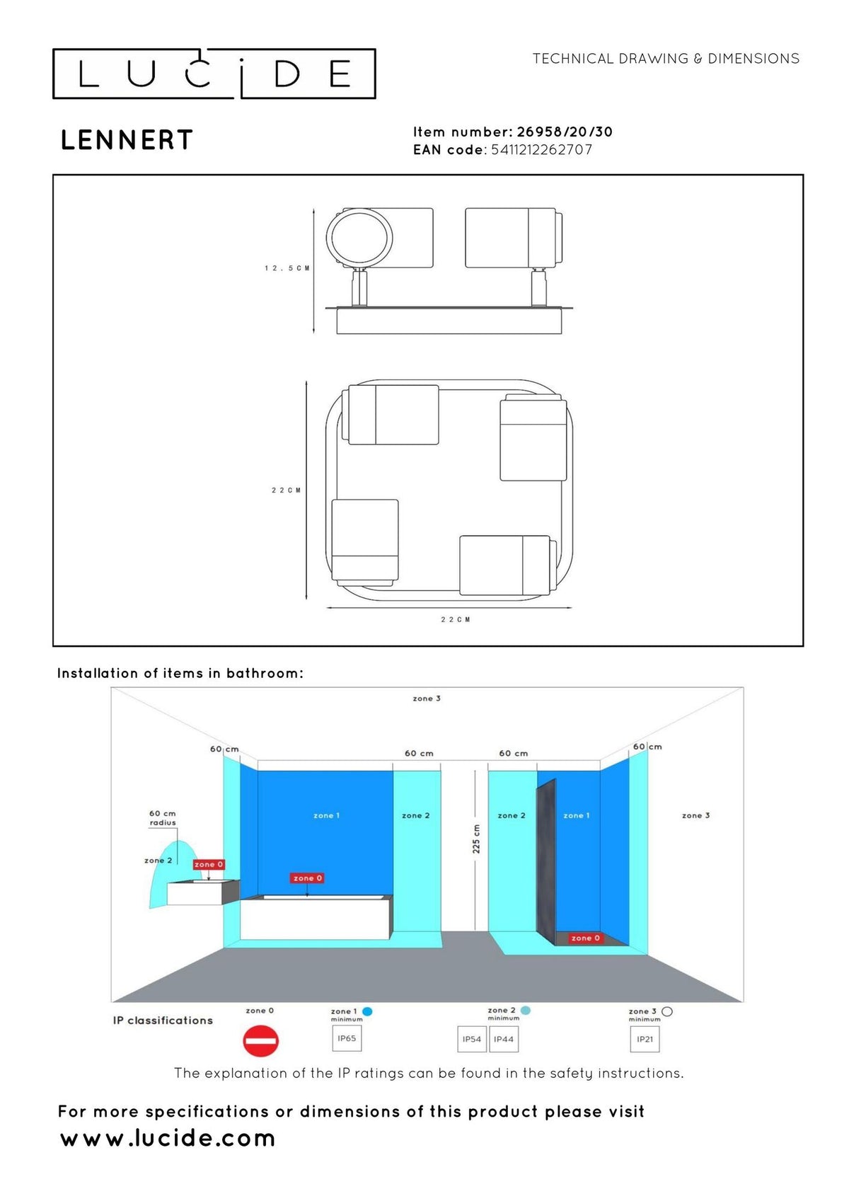 LED-Bad-Deckenspot Lennert 4-flammig dimmbar (7)