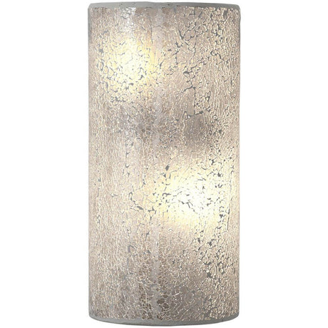 Væglampe 2-pære Narziso glasmosaik sølv med elegant glitrende glasdesign
