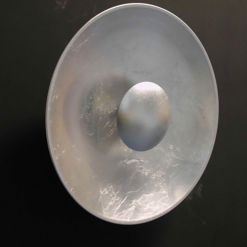 Aura Sol Silber Wand- & Deckenleuchte Blattfolienversilbert Ø 40cm