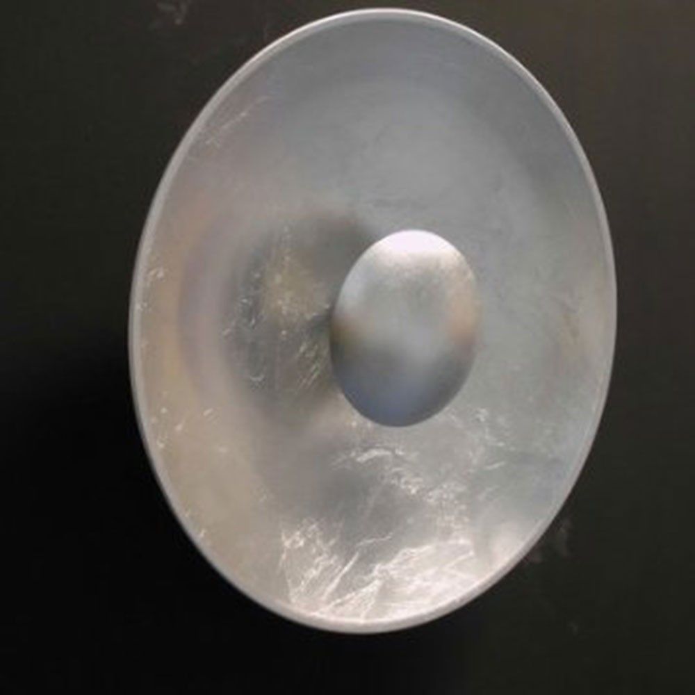 Aura Sol Silber Wand- & Deckenleuchte Blattfolienversilbert Ø 60cm - elegant und modern