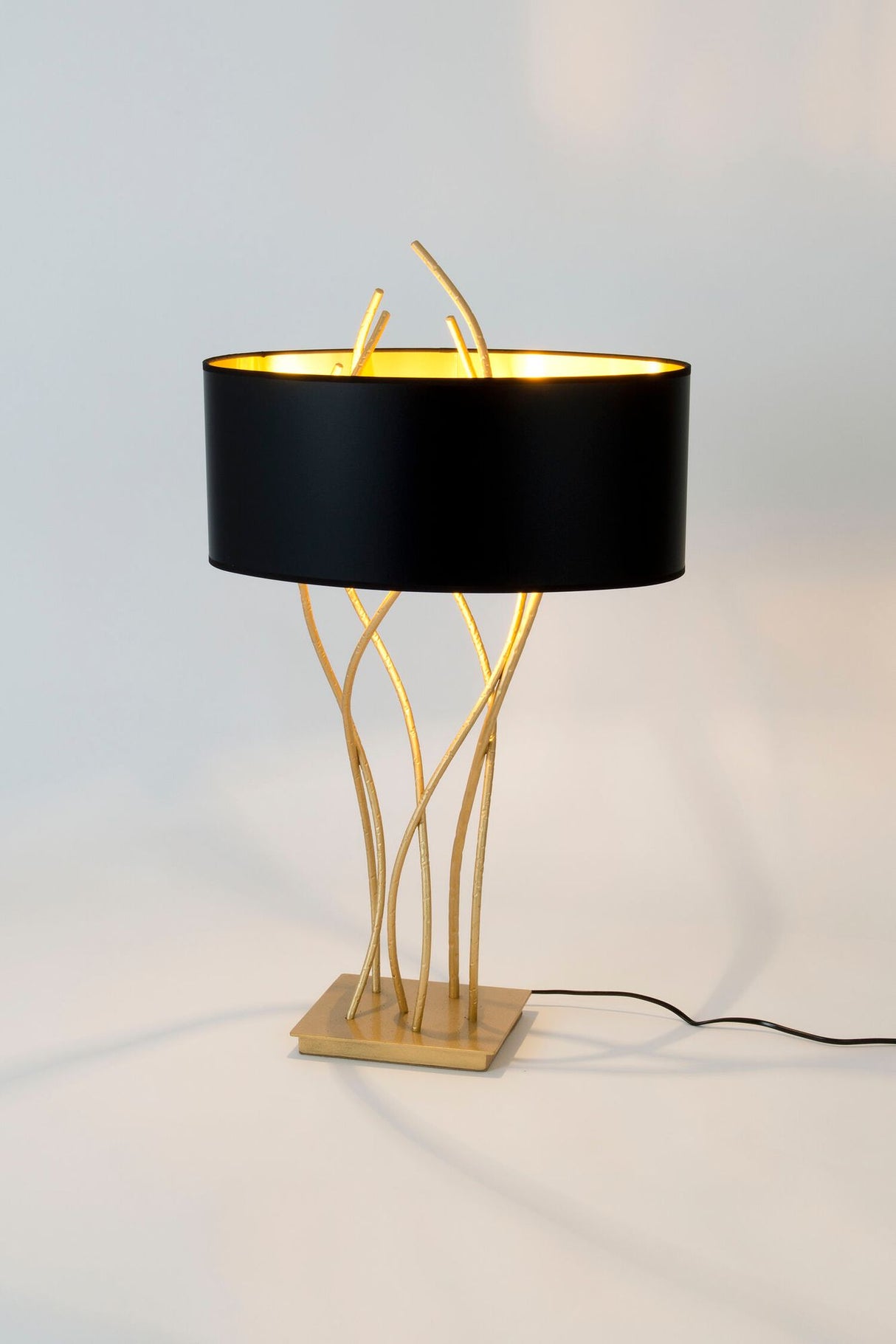 Tischlampe Elba Oval mit Schirm 45x26cm