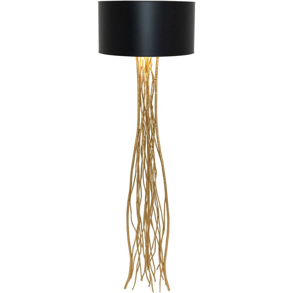 Stehleuchte Capri Metall Gold-Schwarz