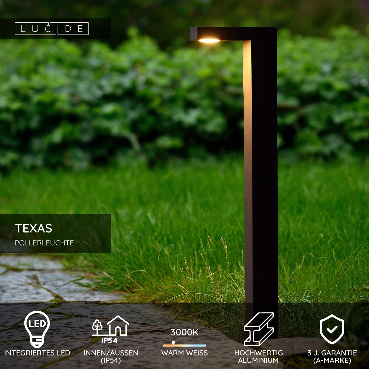 LED-Słupek oświetleniowy Texas IP54 antracyt 60 cm (3)