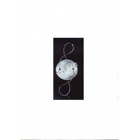 Applique Fiorella argentata a 2 luci con bracci cromati, 52 cm su sfondo nero.