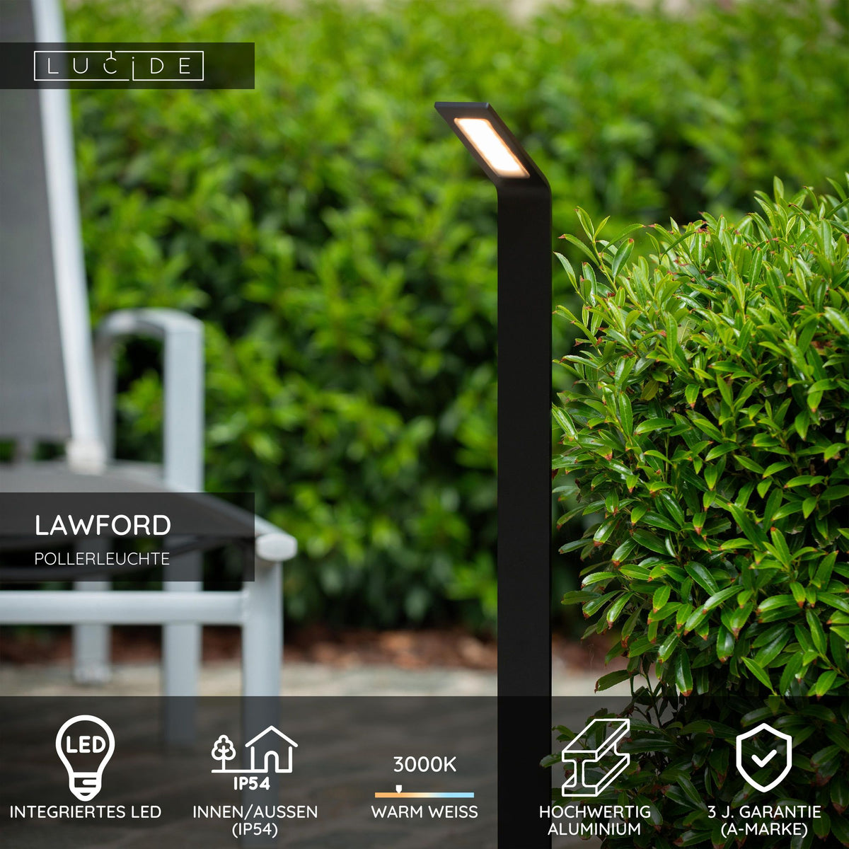 Wegeleuchte Lawford IP54 80,5cm hoch (5)