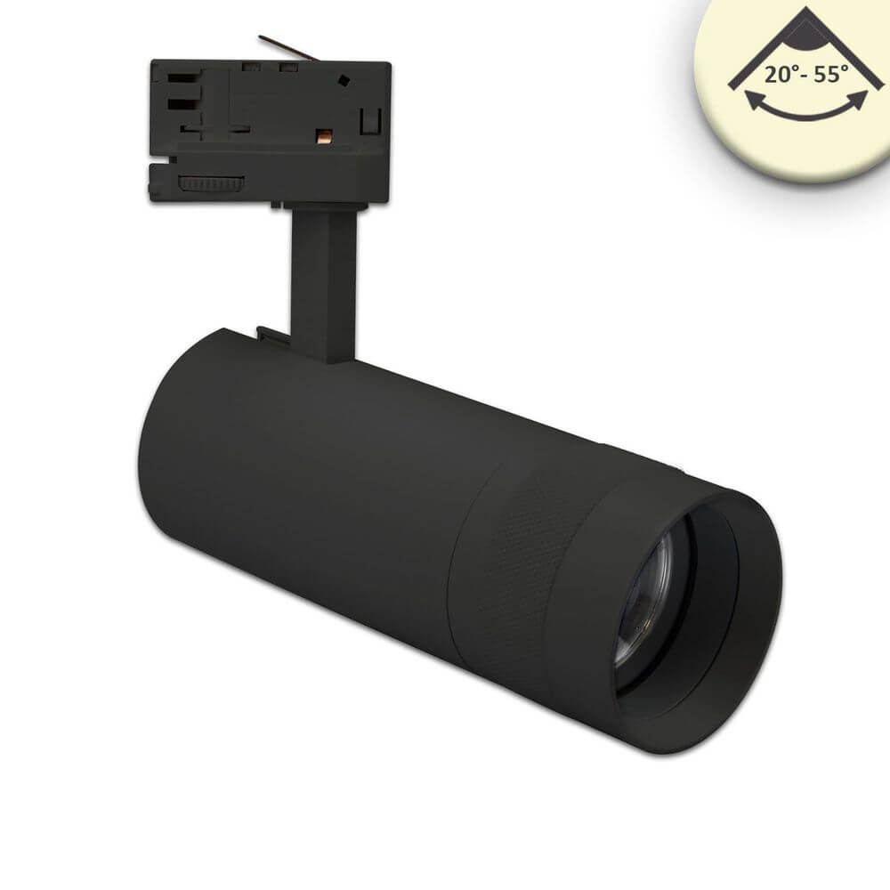 3-PH Schienen-Strahler 24W 20 - 55° schwarz Warmweiß - moderne LED-Leuchte für flexible Beleuchtung