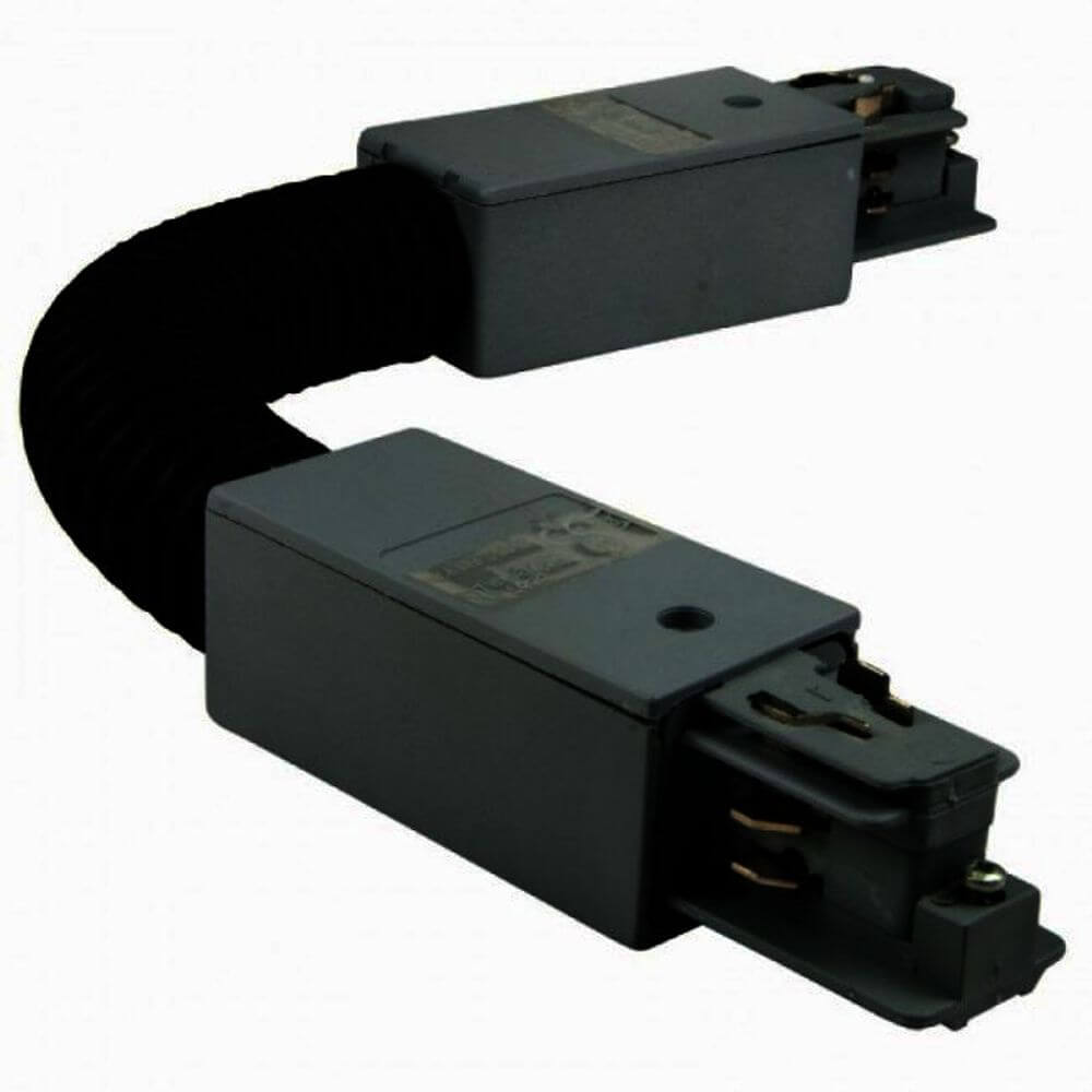 3-Phasen Flex-Verbinder in Schwarz, flexibler Kunststoffverbinder für Stromschienen, 300 m.