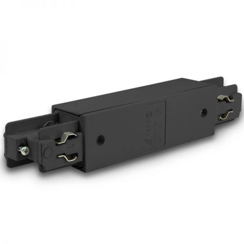 3-Phasen Mittel-Einspeiser in Schwarz für 3-Phasen Stromschienen, ideal für verschiedene Installationen.