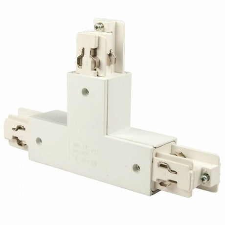 3-Phasen T-Verbinder Rechts Weiß für gängige 3-Phasen Stromschienen. Ideal für die elektrische Installation.