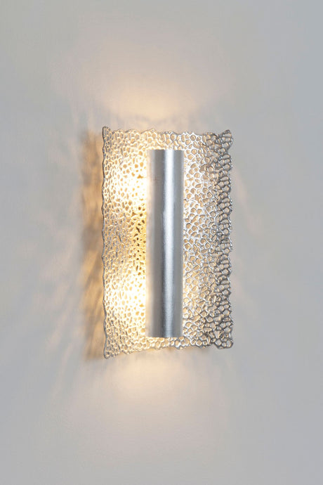 Wandlampe Utopistico 2-flammig mit Blende 27x10cm Silber (1)
