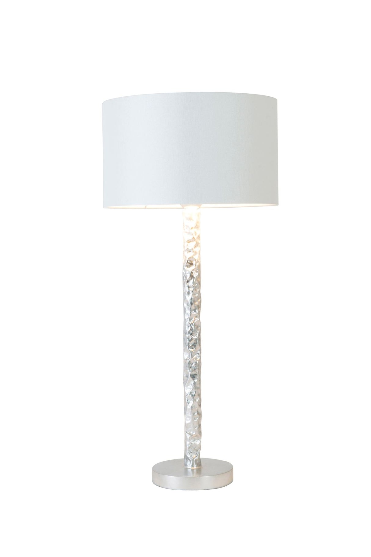 Lampada da tavolo Cancelliere Rotonda Piccolo Perla Silk con paralume