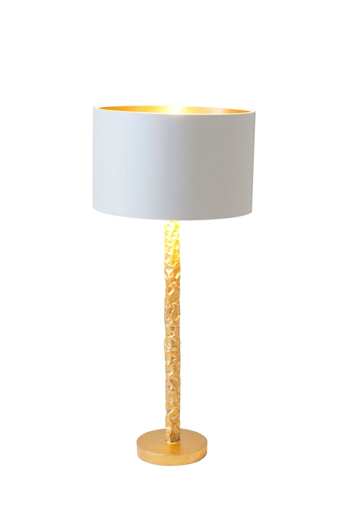 Lampada da tavolo Cancelliere Rotonda Piccolo Perla Silk con paralume