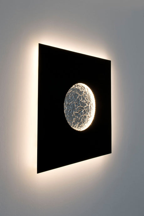 LED-Wandleuchte Luna Quadrat Gross dimmbar gehämmert (1)