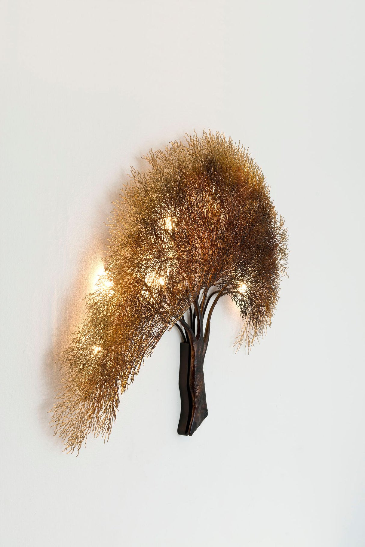 Wandleuchte Acacia 7-flammig 103x12cm Gold