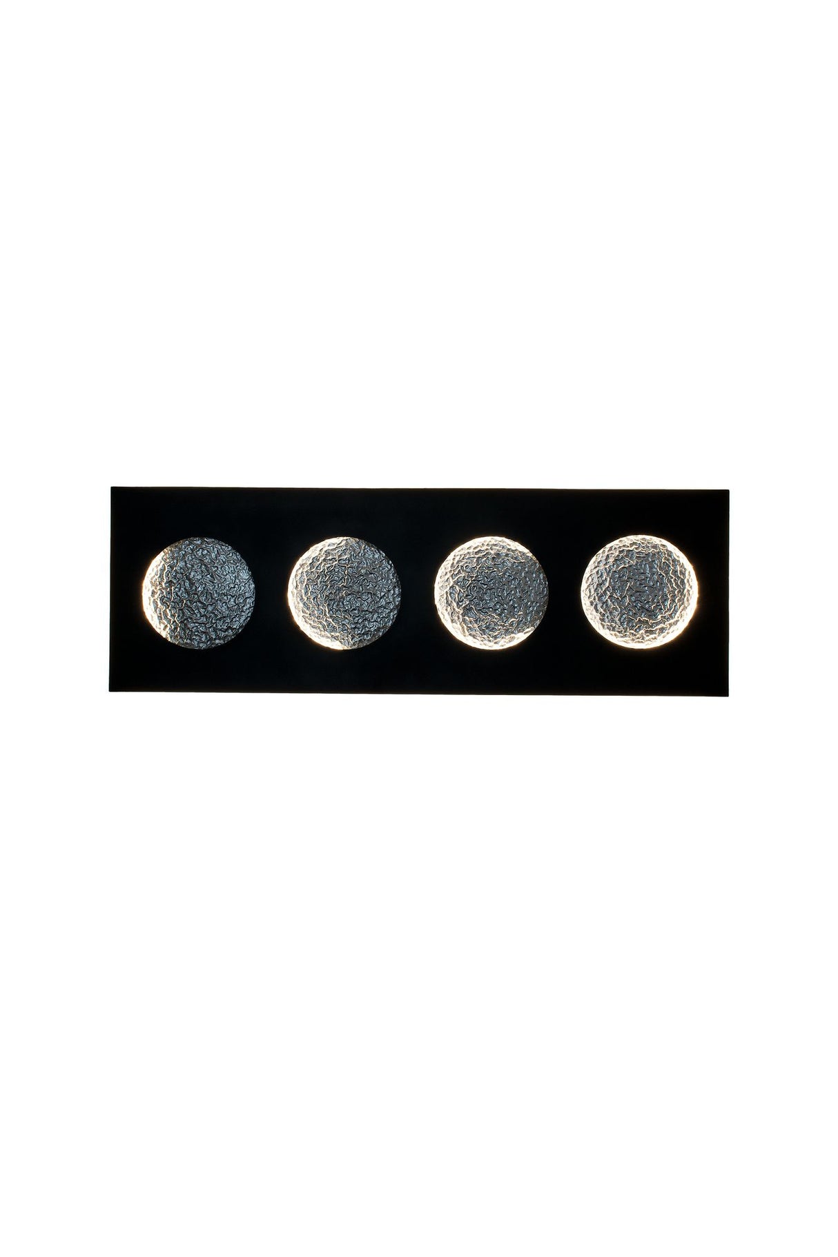 LED-Wandlampe Fasi della Luna dimmbar gehämmert mit Scheibe