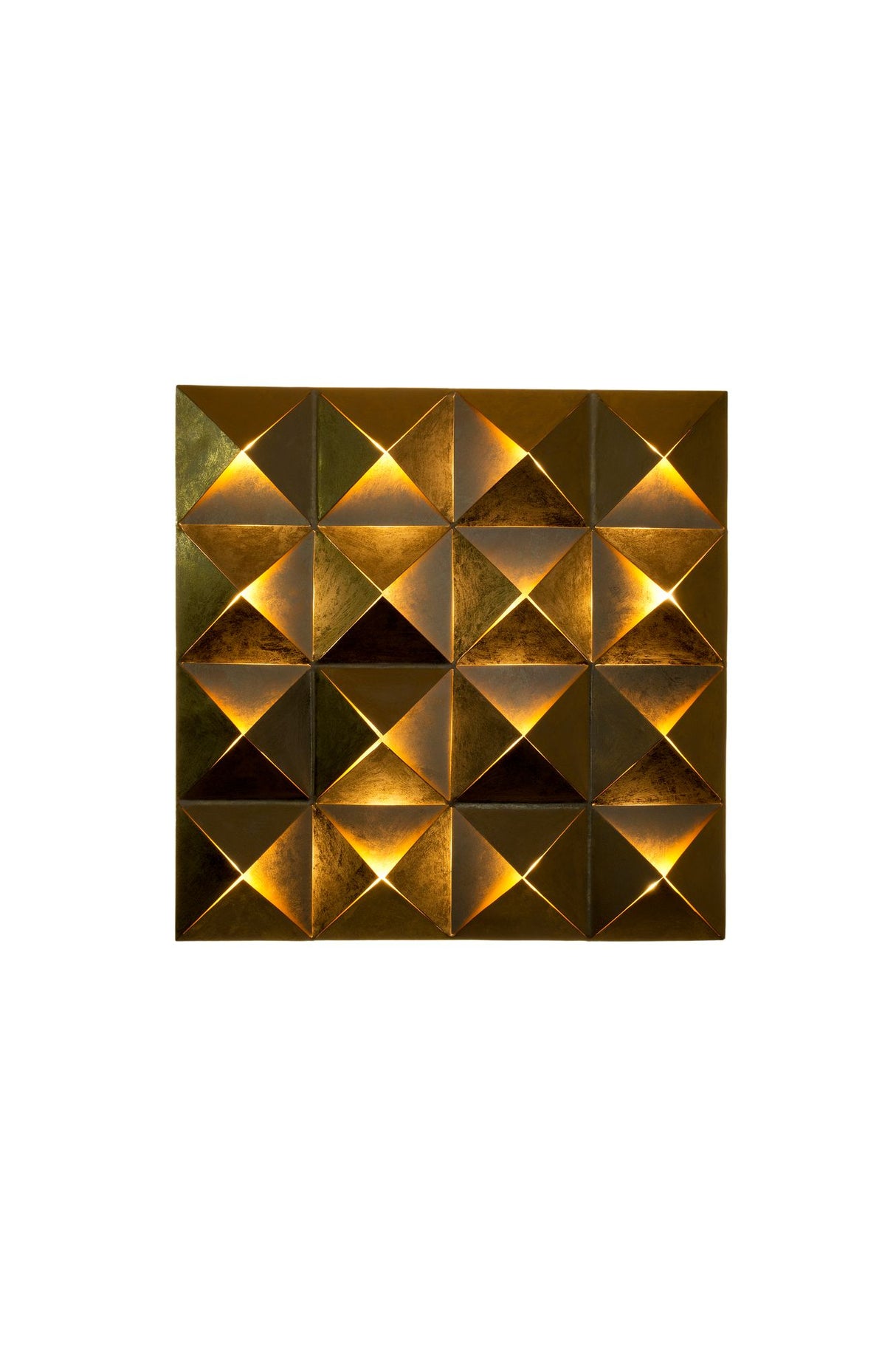 LED-væglampe Pyramide med 17 lyskilder dæmpbar 80x5 cm guld