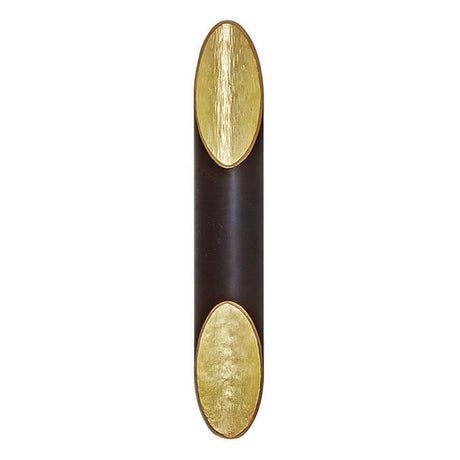 Wandleuchte 2-flammig Organo Eisen Anthrazit-Gold – schlanke Wandlampe mit goldenen Einsätzen, modernes Design