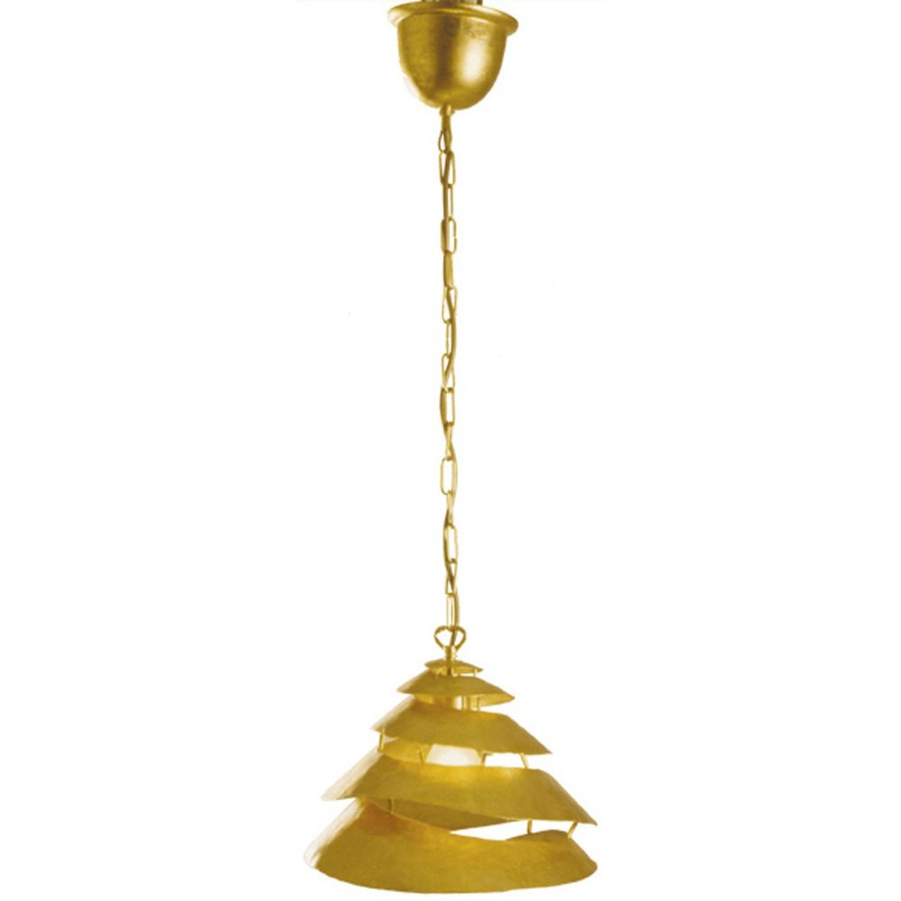 Pendelleuchte Snail One aus Gold mit einzigartigem Design und Eisen, ideal für stilvolle Innenräume.