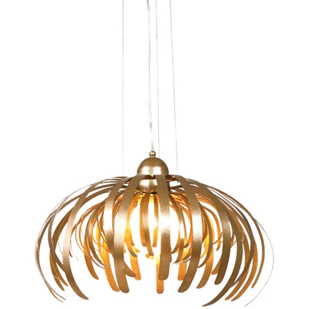 Pendelleuchte Alessia Eisen Gold in goldener Farbe mit elegantem Design und robusten Materialien.