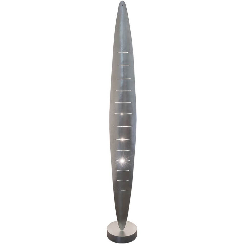 Stehleuchte 6-flammig Daniele Eisen Silber-Schwarz-Braun mit elegantem Design und moderner Beleuchtung.