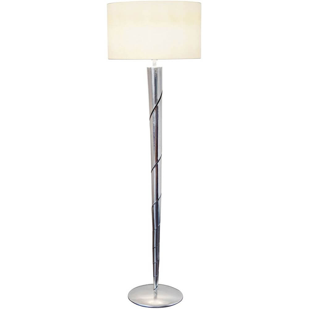 Stehleuchte Innovazione Eisen Silber mit modernem Design und elegantem Lampenschirm.